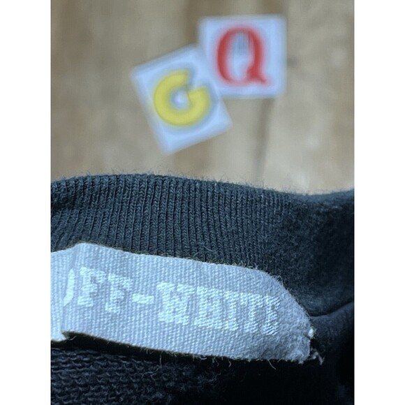 Off-White Arrows & Tulips Washed Cotton Sweatshirt Women S Black VIRGIL @GQ Knit - Picture 11 of 12
